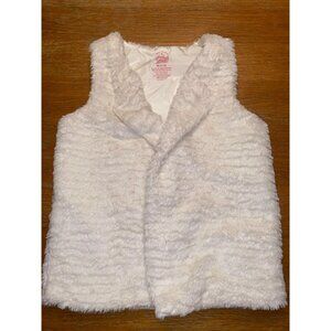 Faded Glory White Fur Vest-Medium/7/8